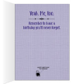 Funny Cat-Lover's Over-the-Hill Birthday Card (Binnen (Rechts))