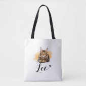 Funny Cat Lover's Tote Bag –  Leo (Voorkant)