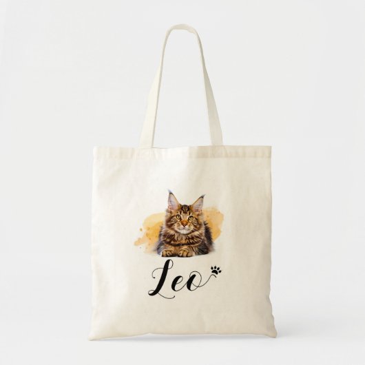 Funny Cat Lover's Tote Bags –  Leo Tote Bag (Voorkant)