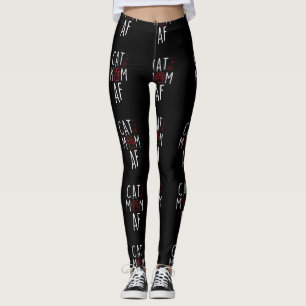 Funny Cat Ma AF Crazy Cat Lady Meme Leggings