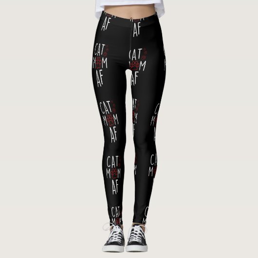 Funny Cat Ma AF Crazy Cat Lady Meme Leggings (Voorkant)