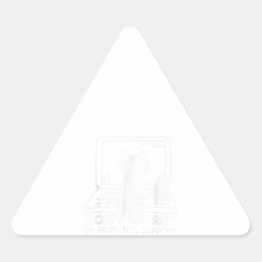 Funny Cat maakt me zorgen over technische onderste Sticker (Voorkant)