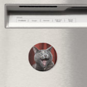 Funny cat magneet (Insitu (Vaatwasser))