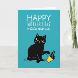 Funny Cat Mama Cute Happy Moederdag Kaart