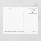 Funny Cat Massage Briefkaart (Achterkant)