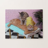 Funny Cat Massage Legpuzzel (Horizontaal)