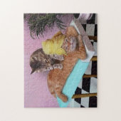 Funny Cat Massage Legpuzzel (Verticaal)