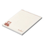 Funny Cat Meditation Peace Love Cute Monogram Name Notitieblok (Linkerzijde)