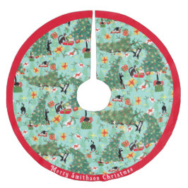 Funny Cat Meent Kerstmis Kerstboom Rok