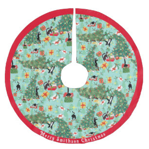 Funny Cat Meent Kerstmis Kerstboom Rok