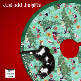 Funny Cat Meent Kerstmis Kerstboom Rok