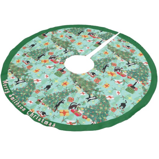 Funny Cat Meent Kerstmis Kerstboom Rok (Gekanteld)