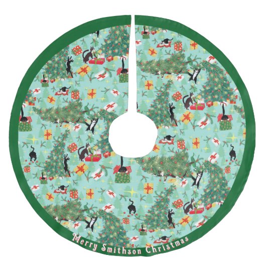 Funny Cat Meent Kerstmis Kerstboom Rok (Voorkant)