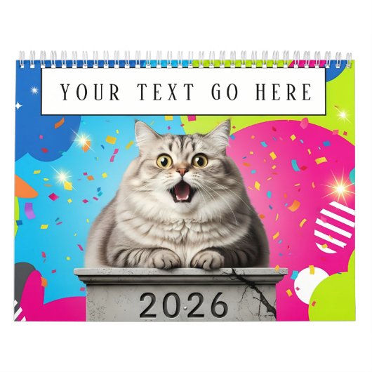 Funny Cat Meme Calendar 2026 Kalender (Hoes)