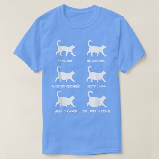 Funny Cat Meme Chonk Cat Evolution Chart for Cat T-shirt (Design voorkant)