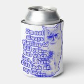 Funny cat meme for cat-eigenaars en kat-liefhebber blikjeskoeler (Blikje Voorkant)