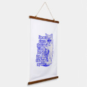 Funny cat meme for cat-eigenaars en kat-liefhebber hangend wandkleed (Gebogen)