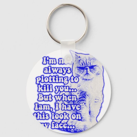 Funny cat meme for cat-eigenaars en kat-liefhebber sleutelhanger (Voorkant)