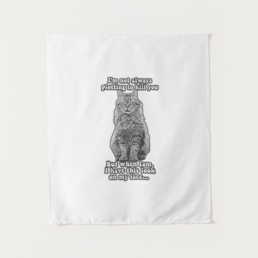 Funny cat meme for cat owners and cat lovers wandkleed (Voorkant)