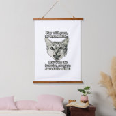 Funny cat meme for cat people and cat lovers hangend wandkleed (Slaapkamer)