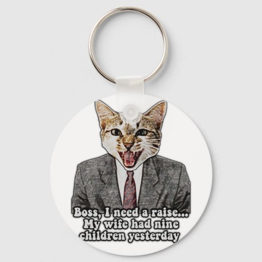 Funny cat meme for kitten persons and cat owners sleutelhanger (Voorkant)