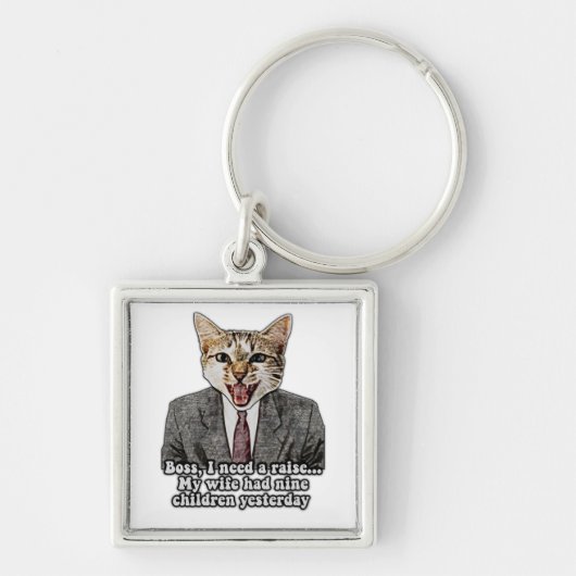 Funny cat meme for kitten persons and cat owners sleutelhanger (Voorkant)