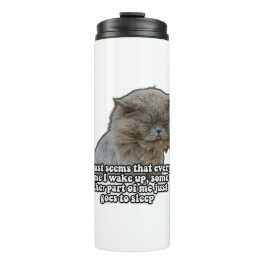 Funny cat meme for kitty lovers and cat owners thermosbeker (Voorkant)