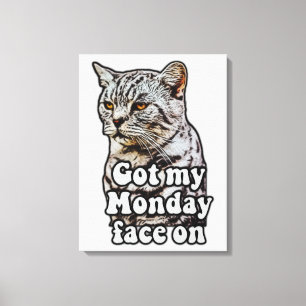 Funny cat meme for kitty owners and cat lovers canvas afdruk