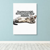 Funny cat meme for kitty owners and cat owners canvas afdruk (Insitu (Houten vloer))