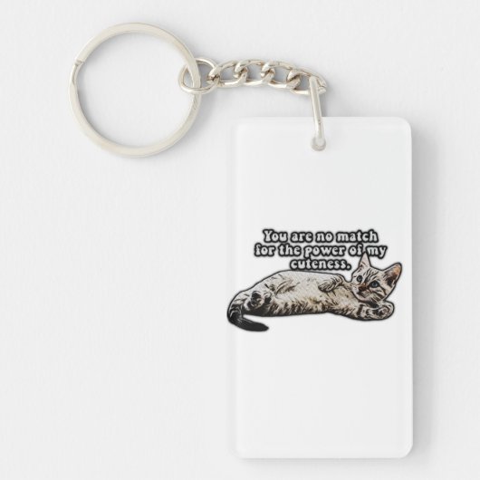 Funny cat meme for kitty owners and cat owners sleutelhanger (Voorkant)