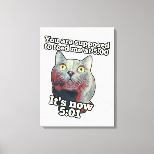 Funny cat meme for kitty persons and cat lovers canvas afdruk (Voorkant)