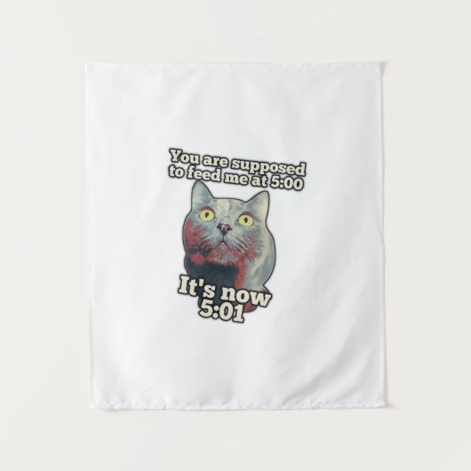 Funny cat meme for kitty persons and cat lovers wandkleed (Voorkant)