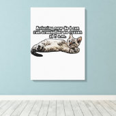 Funny cat meme for kitty persons and cat owners canvas afdruk (Insitu (Houten vloer))