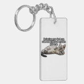 Funny cat meme for kitty persons and cat owners sleutelhanger (Voorkant Links)