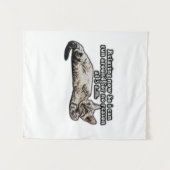 Funny cat meme for kitty persons and cat owners wandkleed (Voorkant (horizontaal))
