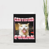 Funny Cat Meme - Gecertificeerde Freak Funny Cat M Kaart (Voorkant)