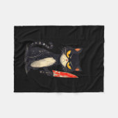 Funny Cat Meme I Require Snacks Design Men Women  Fleece Deken (Voorkant (Horizontaal))