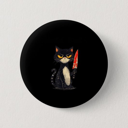 Funny Cat Meme I Require Snacks Design Men Women  Ronde Button 5,7 Cm (Voorkant)
