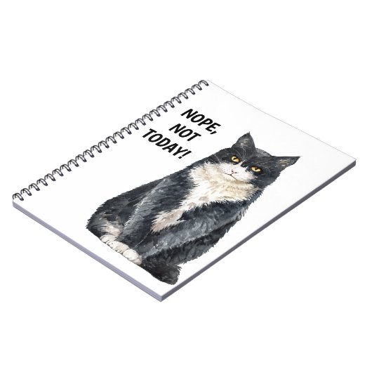 Funny Cat Meme Nope niet vandaag Notitieboek (Linkerzijde)