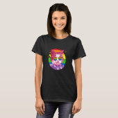 Funny Cat Meme Rainbow Sunbril Lgbt Pride Love T-shirt (Voorkant volledig)