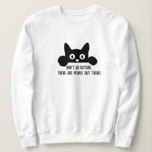 Funny Cat Meme T-shirt, Mensen Cat & Slogan Graphi Trui