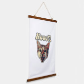 Funny cat meme voor katten- en katteneigenaars hangend wandkleed (Gebogen)