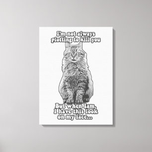 Funny cat meme voor katteneigenaars en kattenliefh canvas afdruk