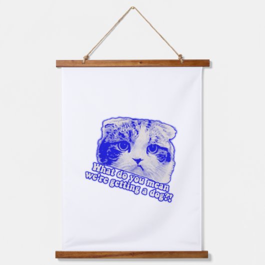 Funny cat meme voor kattenliefhebbers en katteneig hangend wandkleed (Voorkant)