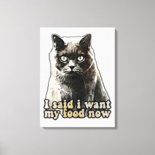 Funny cat meme voor kattenliefhebbers en kattenkat canvas afdruk