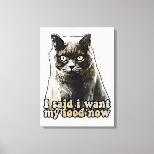 Funny cat meme voor kattenliefhebbers en kattenkat canvas afdruk (Voorkant)