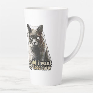 Funny cat meme voor kattenliefhebbers en kattenkat latte mok