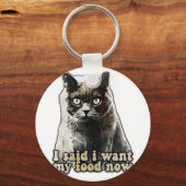 Funny cat meme voor kattenliefhebbers en kattenkat sleutelhanger (Voorkant)