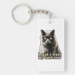 Funny cat meme voor kattenliefhebbers en kattenkat sleutelhanger