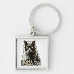Funny cat meme voor kattenliefhebbers en kattenkat sleutelhanger